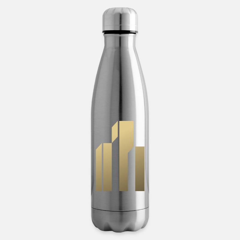 Logo de gratte-ciel - Bouteille isotherme - argent clair