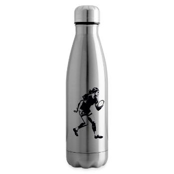 Marc the rugby player - Insulated Water Bottle - silver - Right