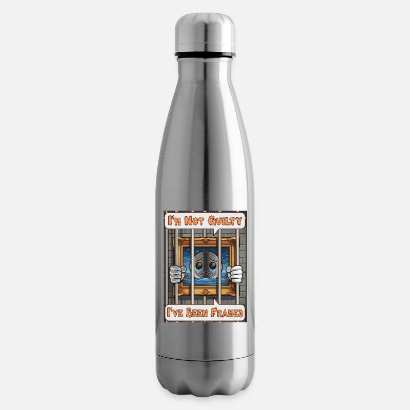 Je ne suis pas coupable, j’ai été piégé - Bouteille isotherme - argent clair