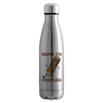 Damn I'm pointless - Insulated Water Bottle - silver - Right