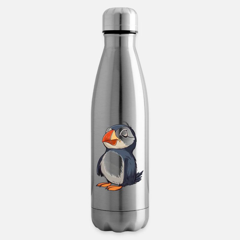 Sleeping Puffin - Isolierflasche - Lightsilver