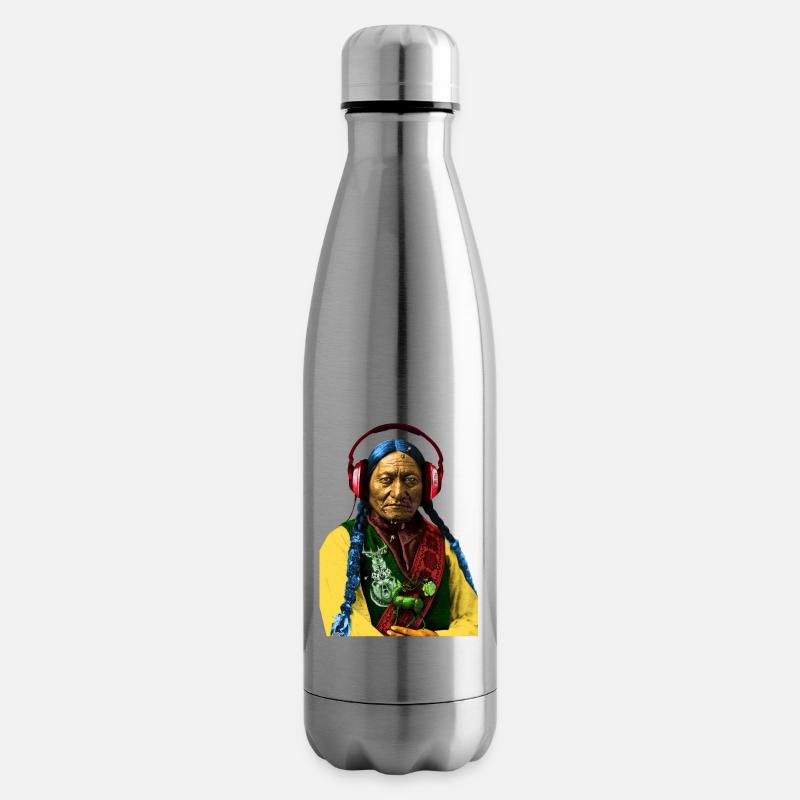 taureau assis - Bouteille isotherme - argent clair