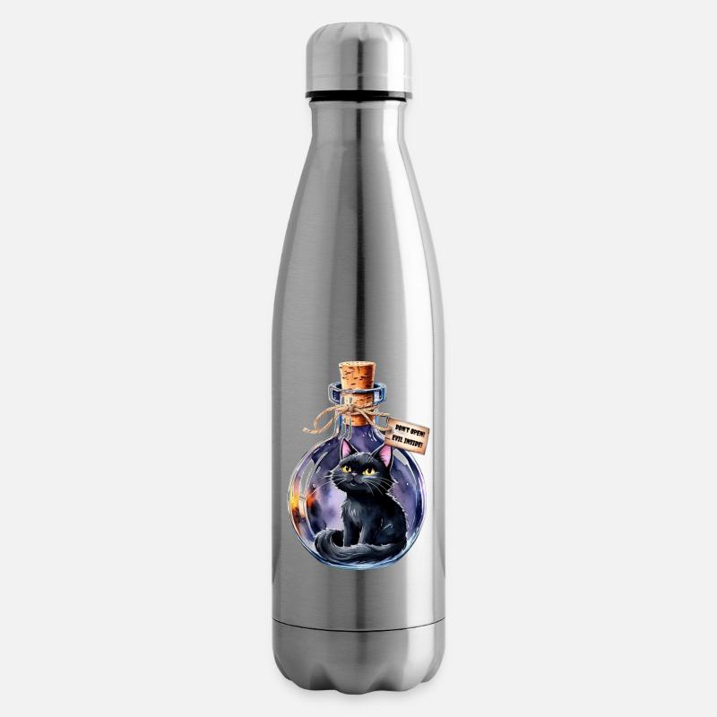 magische Katze - Isolierflasche - Lightsilver