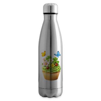 Frühlings Cupcake mit Blumen  - Isolierflasche - Lightsilver - Rechts
