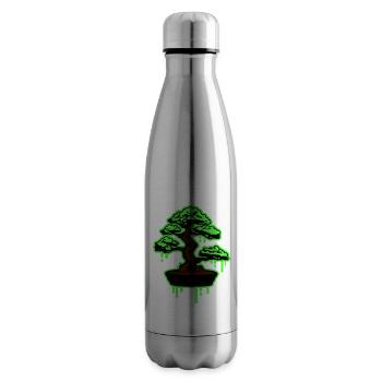 Symbole du bonsaï de l’arbre - Bouteille isotherme - argent clair - Droite