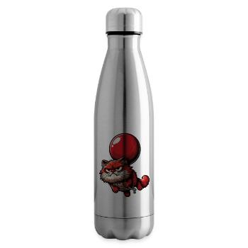 Katze mit Luftballon - Isolierflasche - Lightsilver - Rechts