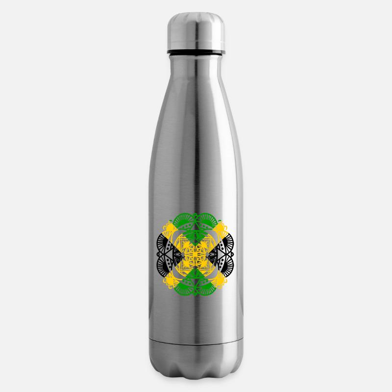 Jamaika Mandala - Isolierflasche - Lightsilver