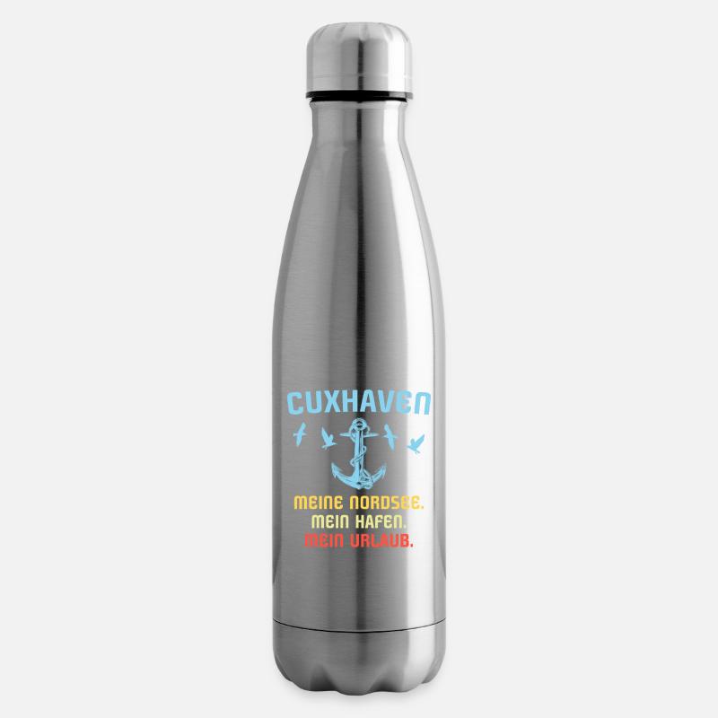 Cuxhaven Sprüche Cuxhavener Souvenir - Isolierflasche - Lightsilver