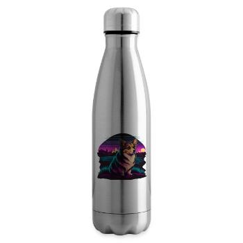 Friedlicher Corgi im Freien - Isolierflasche - Lightsilver - Rechts