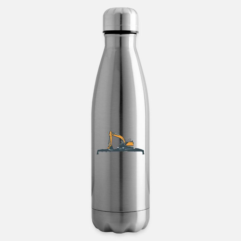 Baggerfahrer Papa - Isolierflasche - Lightsilver