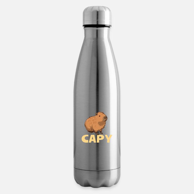 Lustige Capybara Sprüche - Isolierflasche - Lightsilver