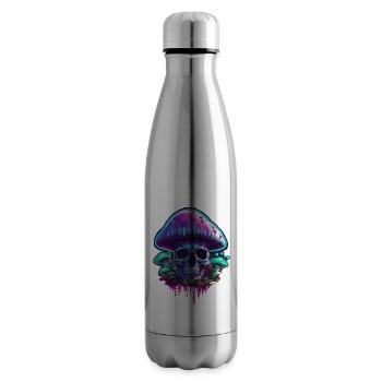 Pilz / Mushroom / Wiese / Wald / Goa / Psy - Isolierflasche - Lightsilver - Rechts