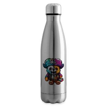 Teddybär / Kuscheltier / Stofftier / Geschenkidee - Isolierflasche - Lightsilver - Rechts