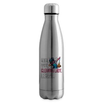 Femme de ménage maman nettoyeur - Bouteille isotherme - argent clair - Droite