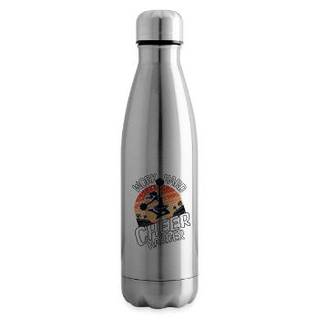 Dictons de pom-pom girl - Bouteille isotherme - argent clair - Droite