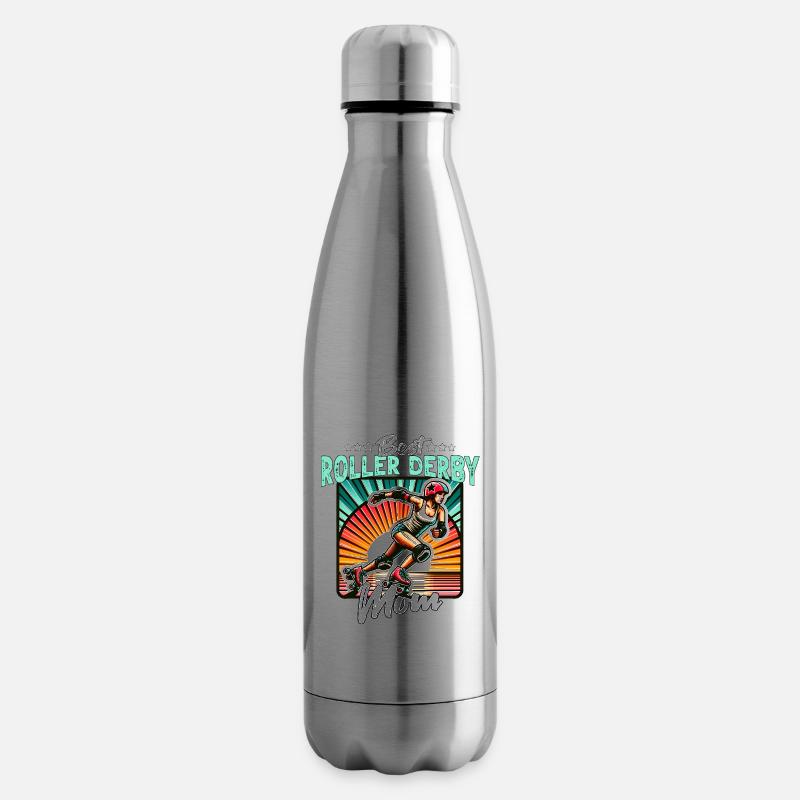 Maman Roller Derby - Bouteille isotherme - argent clair