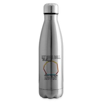Drôle de dicton Gaga Ball - Bouteille isotherme - argent clair - Droite