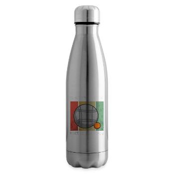Dictons de pétanque - Bouteille isotherme - argent clair - Droite