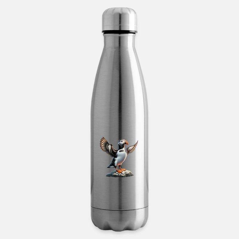 Papageientaucher Spruch - Isolierflasche - Lightsilver