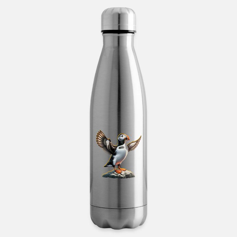 Macareux, macareux - Bouteille isotherme - argent clair