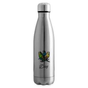 Wellensittich - Isolierflasche - Lightsilver - Rechts