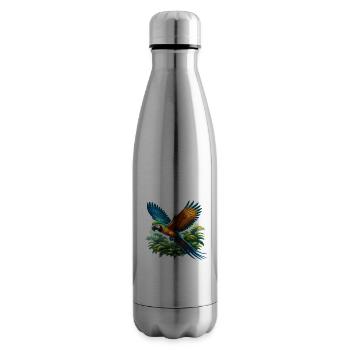 Sauvez le perroquet ara - Bouteille isotherme - argent clair - Droite