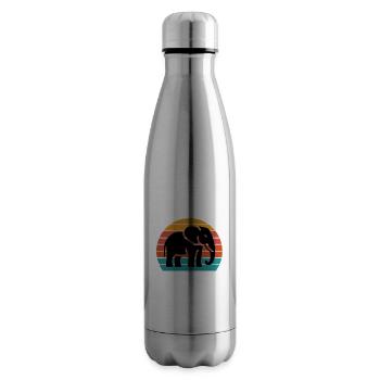 Afrikanischer Elefant Sprüche - Isolierflasche - Lightsilver - Rechts