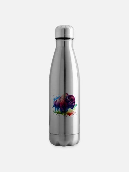 Bison Büffel - Isolierflasche - Lightsilver