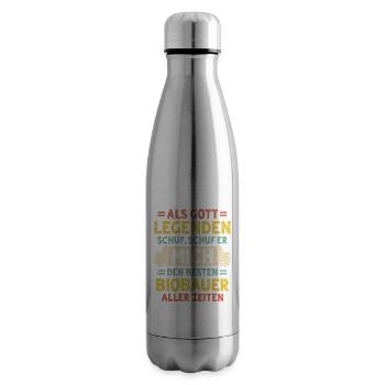 Organic farmer - Insulated Water Bottle - silver - Right
