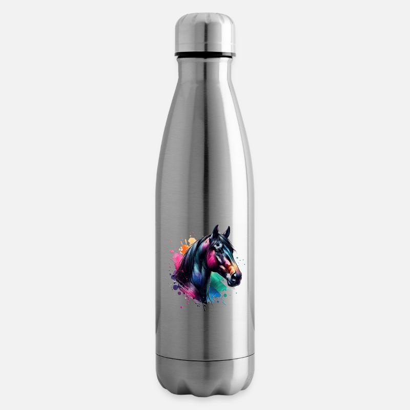 Andalusier Motiv Pferd - Isolierflasche - Lightsilver