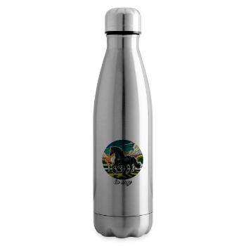 Friesian Horse Pferd - Insulated Water Bottle - silver - Right