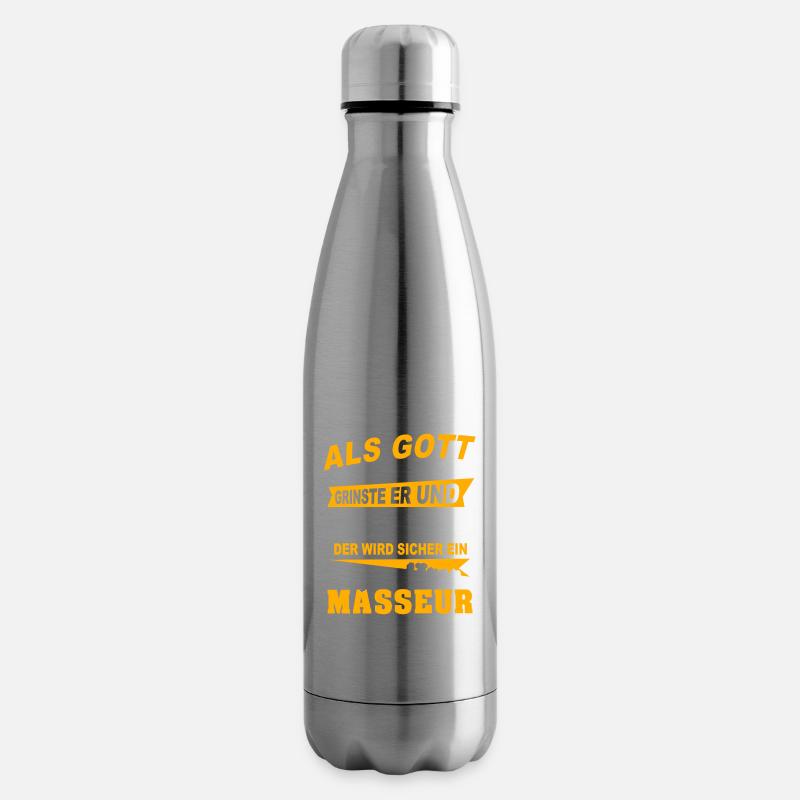 Masseur Sprüche - Isolierflasche - Lightsilver