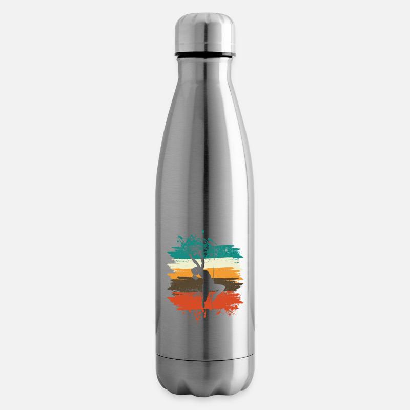 Klettern bergsteigen kletterer geschenkidee - Isolierflasche - Lightsilver