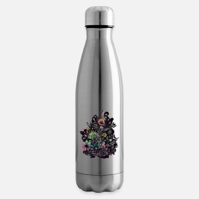 Flower Power - Isolierflasche - Lightsilver