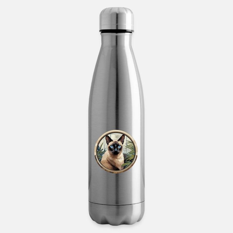 Siamkatze - Isolierflasche - Lightsilver