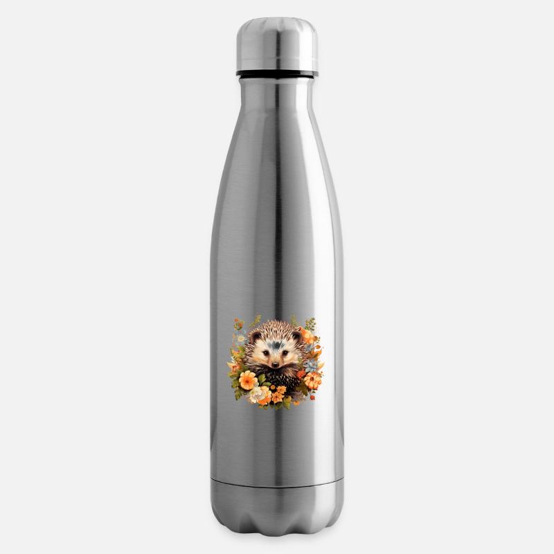 Igel cottagecore - Isolierflasche - Lightsilver