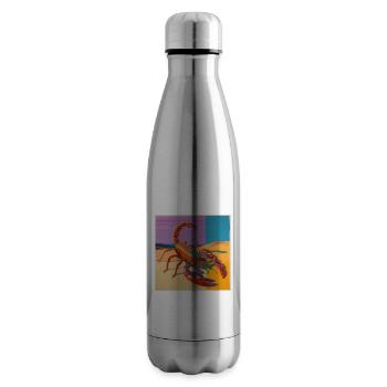 scorpion, bunt, tier, geschenk, geschenkidee - Isolierflasche - Lightsilver - Rechts