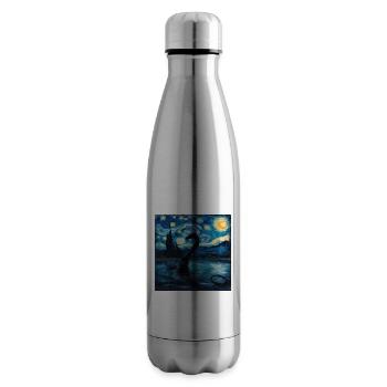 loch ness monster, nessie, van gogh, sternenacht - Isolierflasche - Lightsilver - Rechts