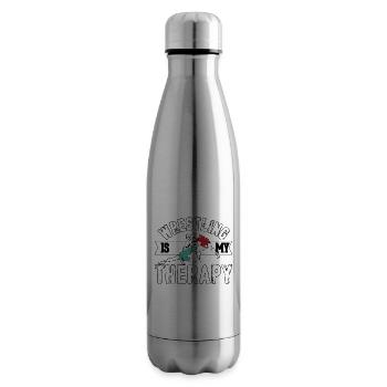 La lutte est ma thérapie - Bouteille isotherme - argent clair - Droite