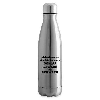 Ich Bin Heute Eine Mischung Aus Schlaf & Wach - Isolierflasche - Lightsilver - Rechts