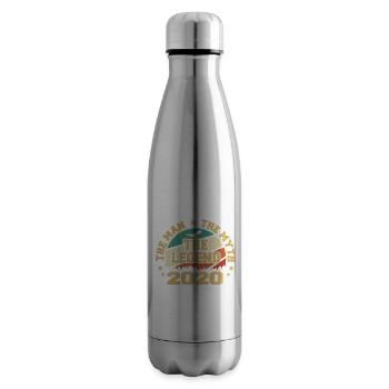 2020 Geburtstag geboren im Jahr 2020 Retro Vintage - Isolierflasche - Lightsilver - Rechts