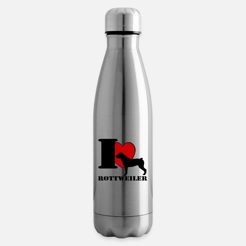 Rottweiler , I Love .............................. - Isolierflasche - Lightsilver
