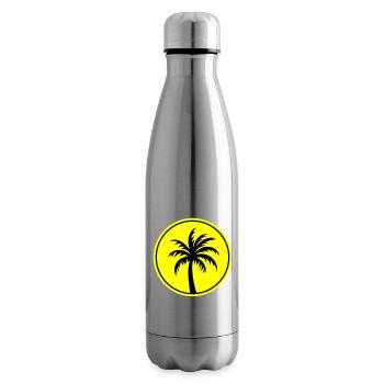 Palm Tree Holiday Beach - Insulated Water Bottle - silver - Right