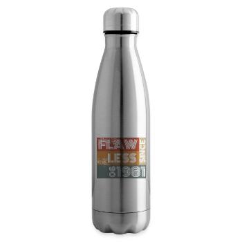 44. Birthday Flawless since 06/1981 - Insulated Water Bottle - silver - Right