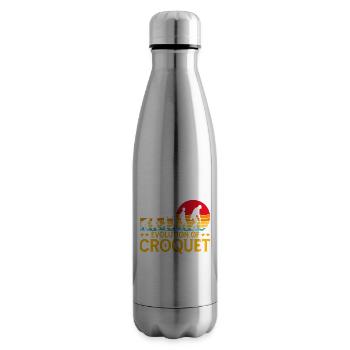 Evolution of Croquet - Insulated Water Bottle - silver - Right