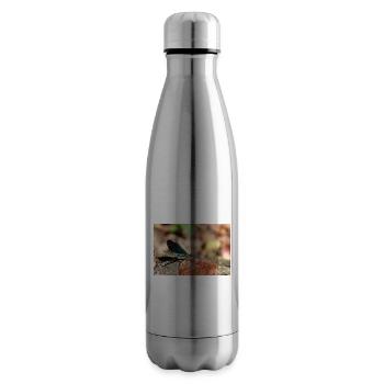 Männlicher Calopteryx auf abgestorbenem Blatt - Isolierflasche - Lightsilver - Rechts