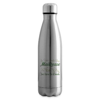 Maîtresse aventurier passionnée de Randonnée - Bouteille isotherme - argent clair - Droite