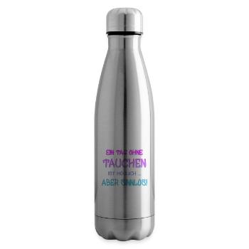 Tauchen Spruch Taucher - Isolierflasche - Lightsilver - Rechts