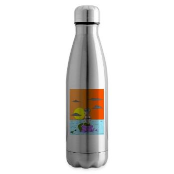 Paysage de sirène - Bouteille isotherme - argent clair - Droite