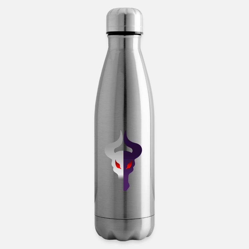 Doppelseitiger Drachenkopf - Isolierflasche - Lightsilver
